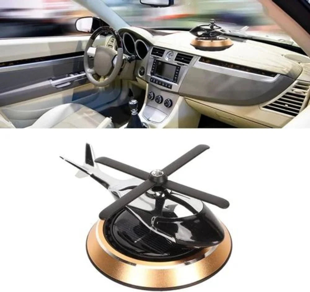 Solar Car Helicopter Helicopter Car Air Freshener Rotating Solar Car Helicopter